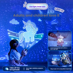 Starry Sky Carousel Projector Night Light – Rotating Music Box Lamp