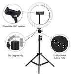 10-Inch LED Ring Light with Tripod & Remote – Dimmable Selfie & Video Light