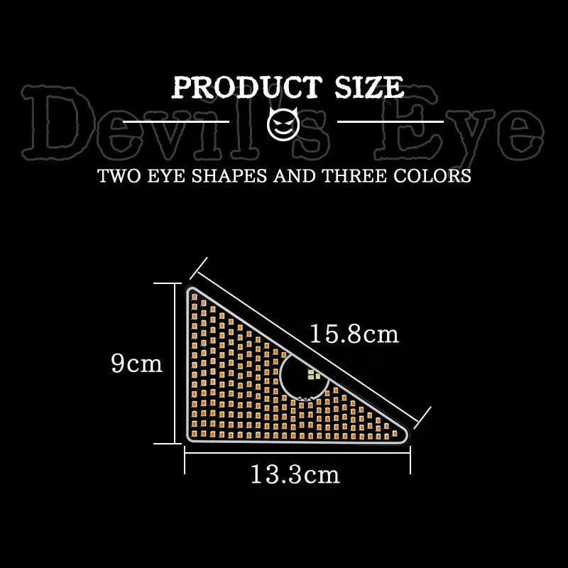 LED Devil Eye Car Windshield Decorative Light – RGB USB Atmosphere Signal Light (2PCS)