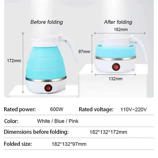 Portable Foldable Electric Travel Kettle (1L)