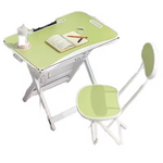 Adjustable Folding Study Desk with Chair