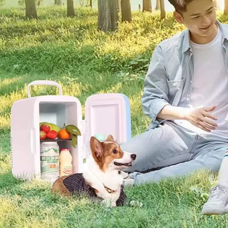 Portable Mini Car Fridge 4L - Compact Cooler & Warmer for Drinks, Skincare & Travel
