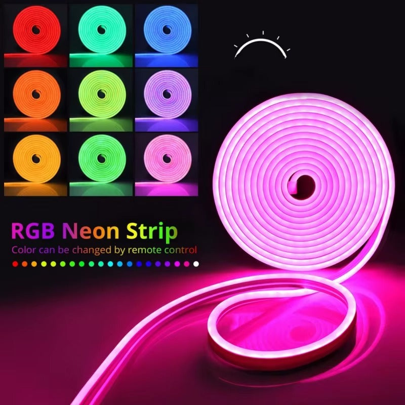 RGB Neon LED Strip Light – 5 Meter Flexible Waterproof Smart Ambient Lighting