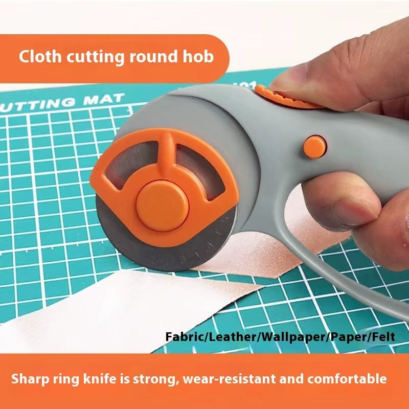 Rotary Fabric Cutter – Steel Alloy Rolling Cloth Cutting Knife