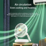 USB Rechargeable Mini Folding Fan – 2400mAh Portable Table Fan with Night Light