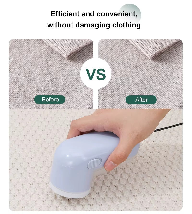 Electric Lint Remover for Clothes – Portable Fabric Shaver with 3-Blade System (USB Rechargeable)