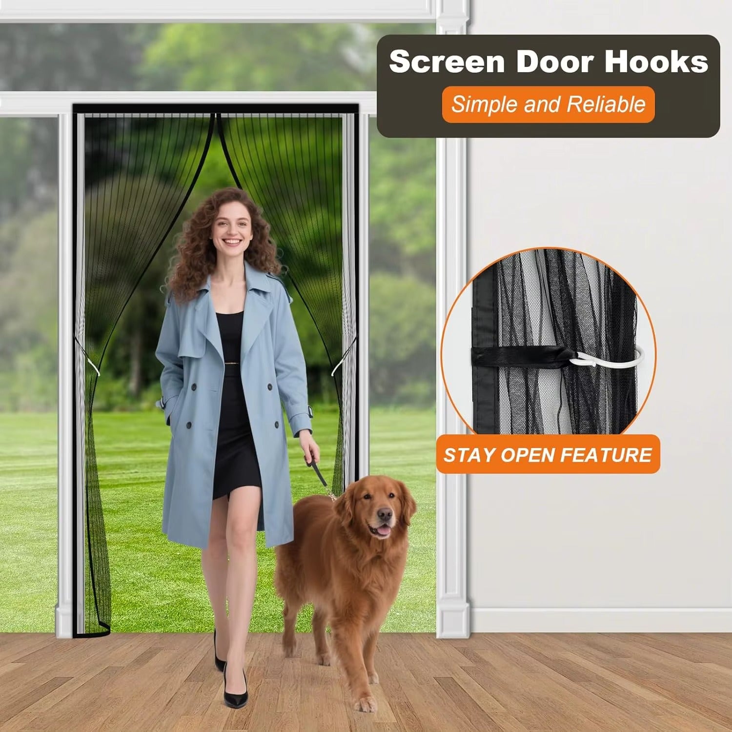 Magic Mesh Magnetic Door Curtain – Insect Protection Screen (2.1M)