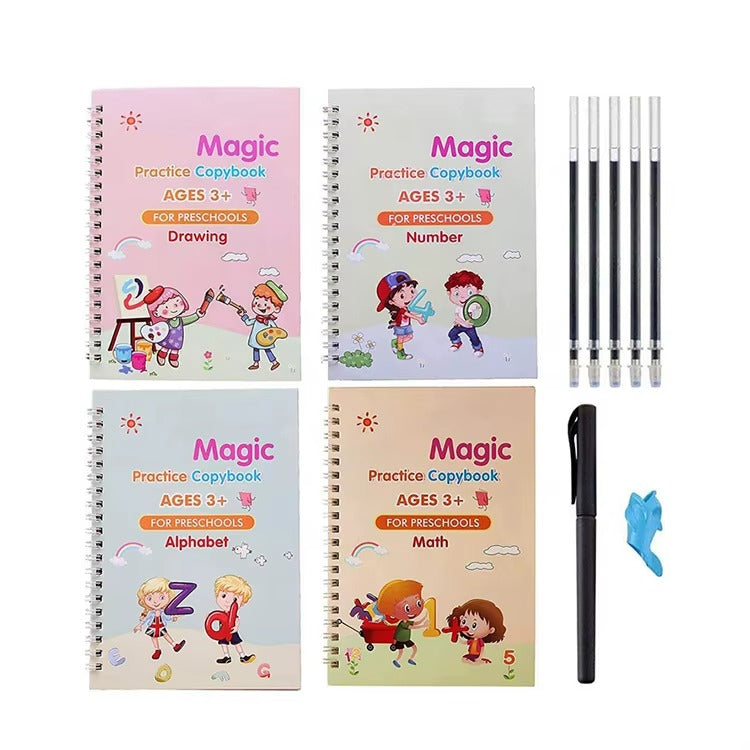 Magic Reusable Practice Copybook Set – Kids Calligraphy & Writing Learning Kit