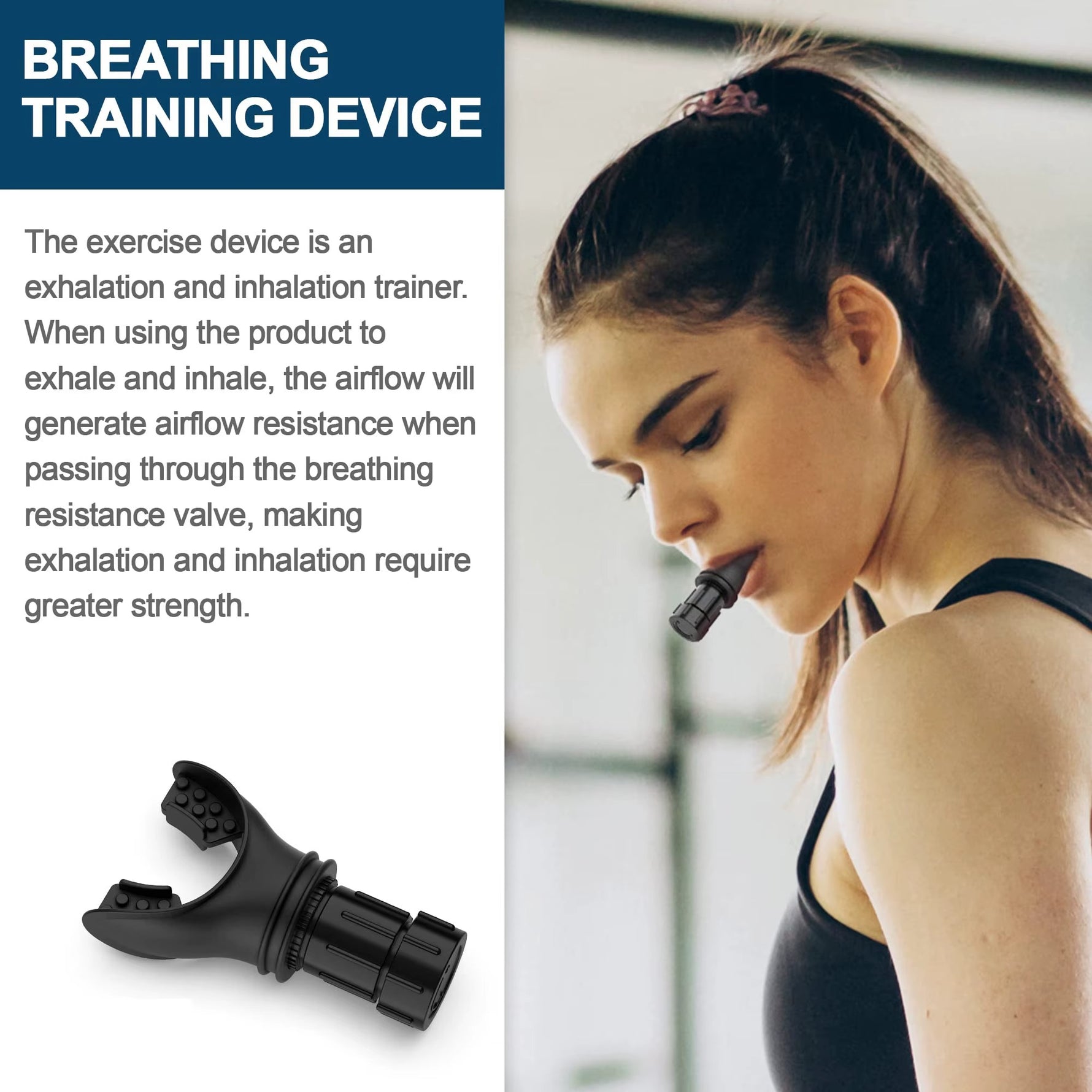 Adjustable Lung Capacity Breathing Trainer – Inspiratory & Expiratory Muscle Exercise Device