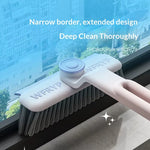 3-in-1 Rotating Crevice Cleaning Brush with Squeegee – Multifunction Corner Cleaning Tool