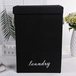 Collapsible Laundry Basket with Lid & Handles – Foldable Clothes Storage Hamper