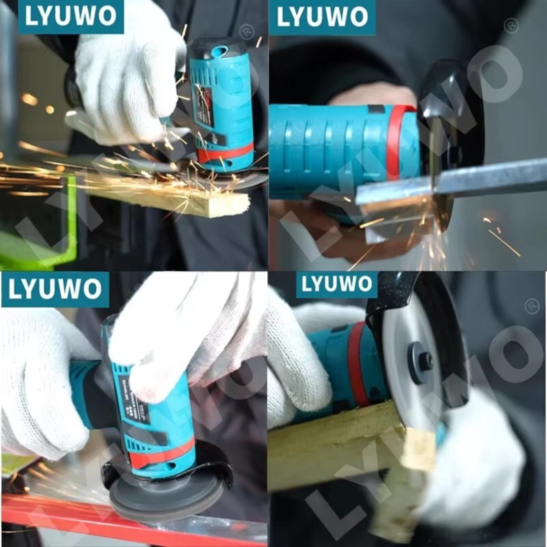 12V Cordless Mini Angle Grinder with 2 Batteries – Rechargeable Cutting, Grinding & Polishing Tool