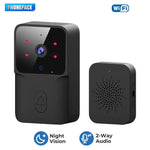 Smart WiFi Video Doorbell – HD Night Vision Security Camera with 2-Way Audio Intercom
