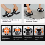 S-Type Push-Up Bars – Anti-Slip Fitness Push Up Stand for Chest, Arm & Home Workout Training