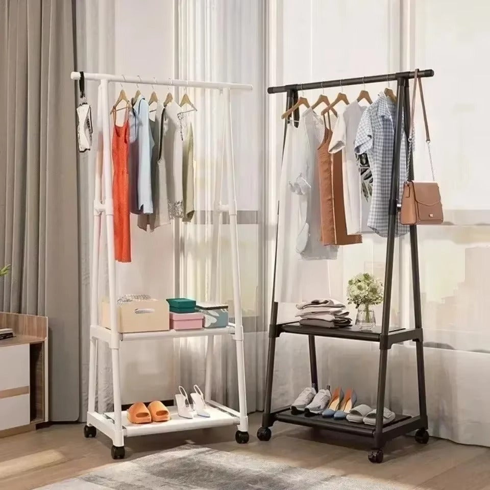 Multifunctional Clothes Rack – Floor Standing Mobile Garment Organizer & Drying Rack