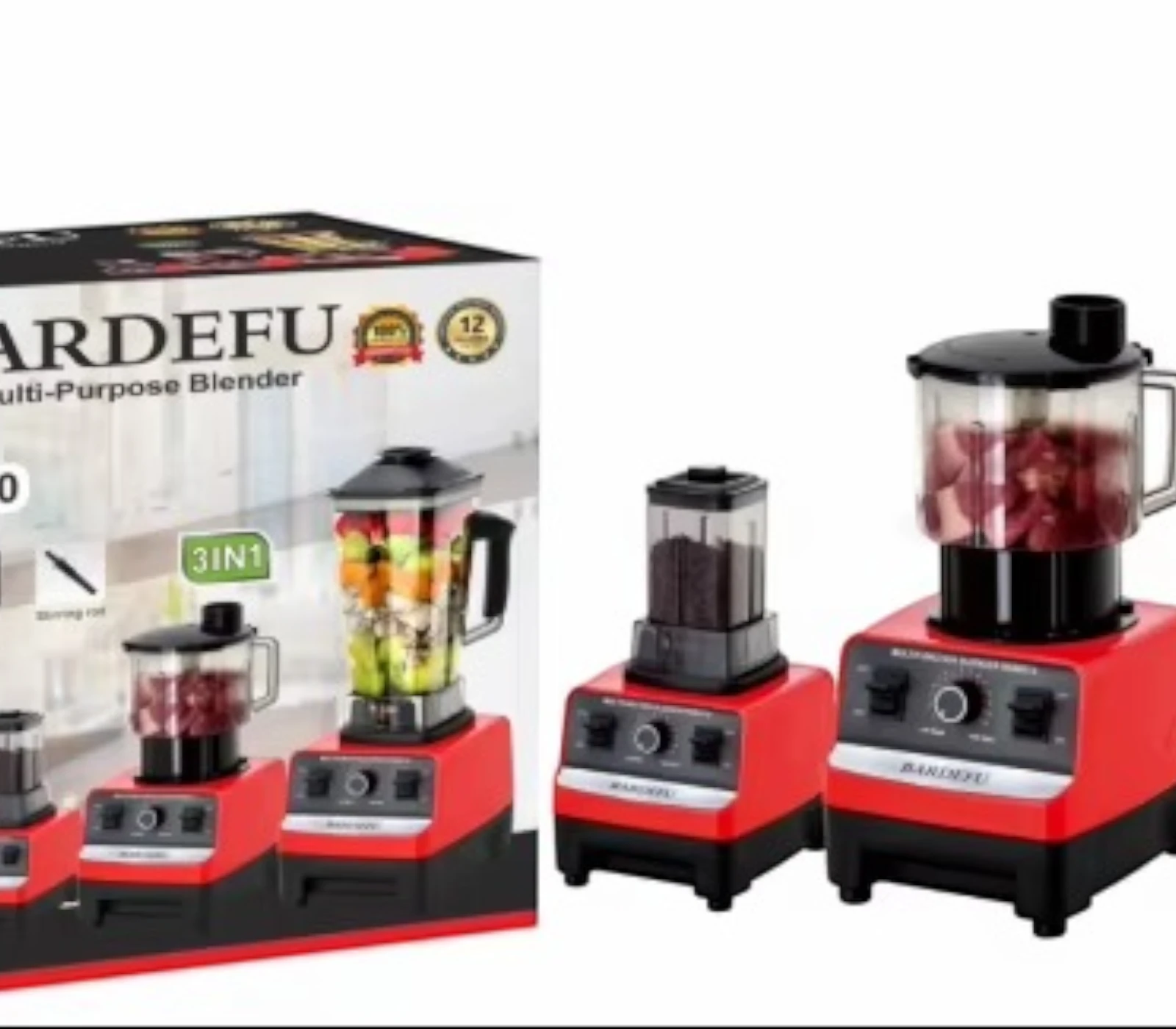 9500W High-Speed 3-in-1 Commercial Blender & Juicer Set – 2.5L Heavy-Duty Multifunctional Food Processor with 9525 Motor