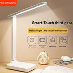 USB Foldable LED Desk Lamp – 3-Level Dimmable Eye-Caring Study Light