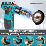 12V Cordless Mini Angle Grinder with 2 Batteries – Rechargeable Cutting, Grinding & Polishing Tool