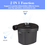2 in 1 Electric Air Pump – Inflator for Inflatables, Camping Beds, and Pools