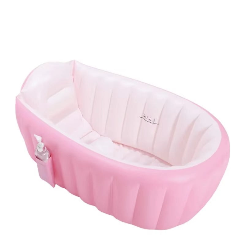Inflatable Baby Bath Tub – Foldable Portable Newborn Bath Basin with Air Pump (Safe & Comfortable Baby Bath)