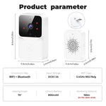 Smart WiFi Video Doorbell – HD Night Vision Security Camera with 2-Way Audio Intercom