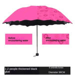 Magic Flower Color Changing Umbrella – Three Fold Windproof Anti-UV Sun & Rain Folding Umbrella