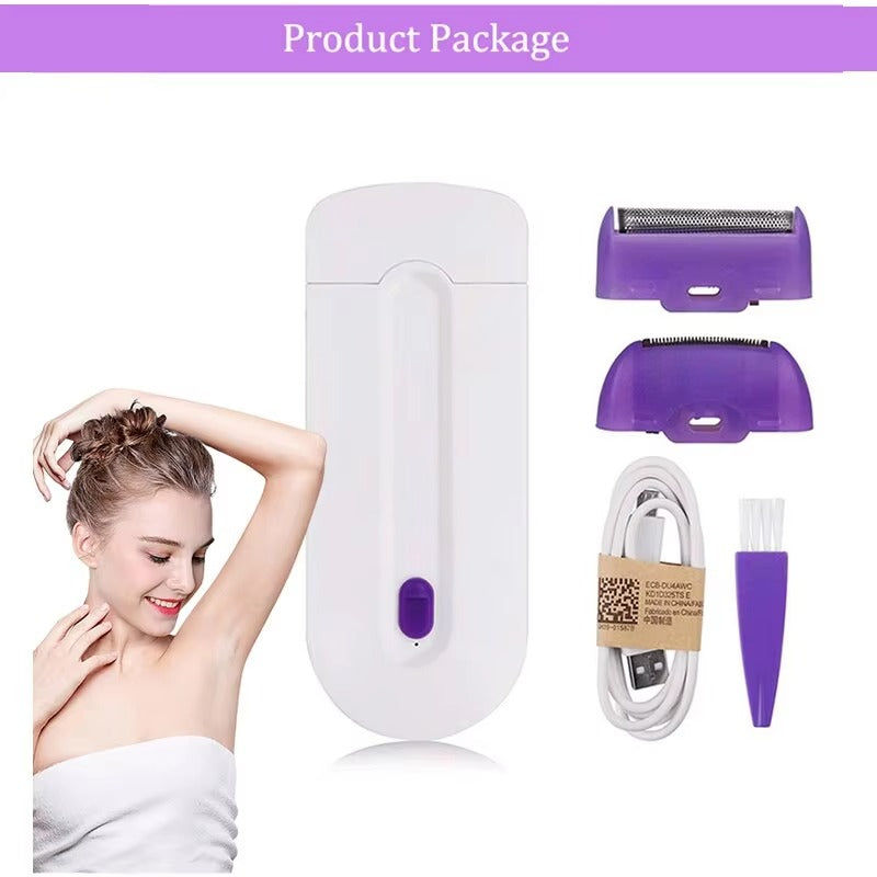 Electric Hair Remover for Women – Blue Light Painless Facial & Body Epilator (USB Rechargeable)