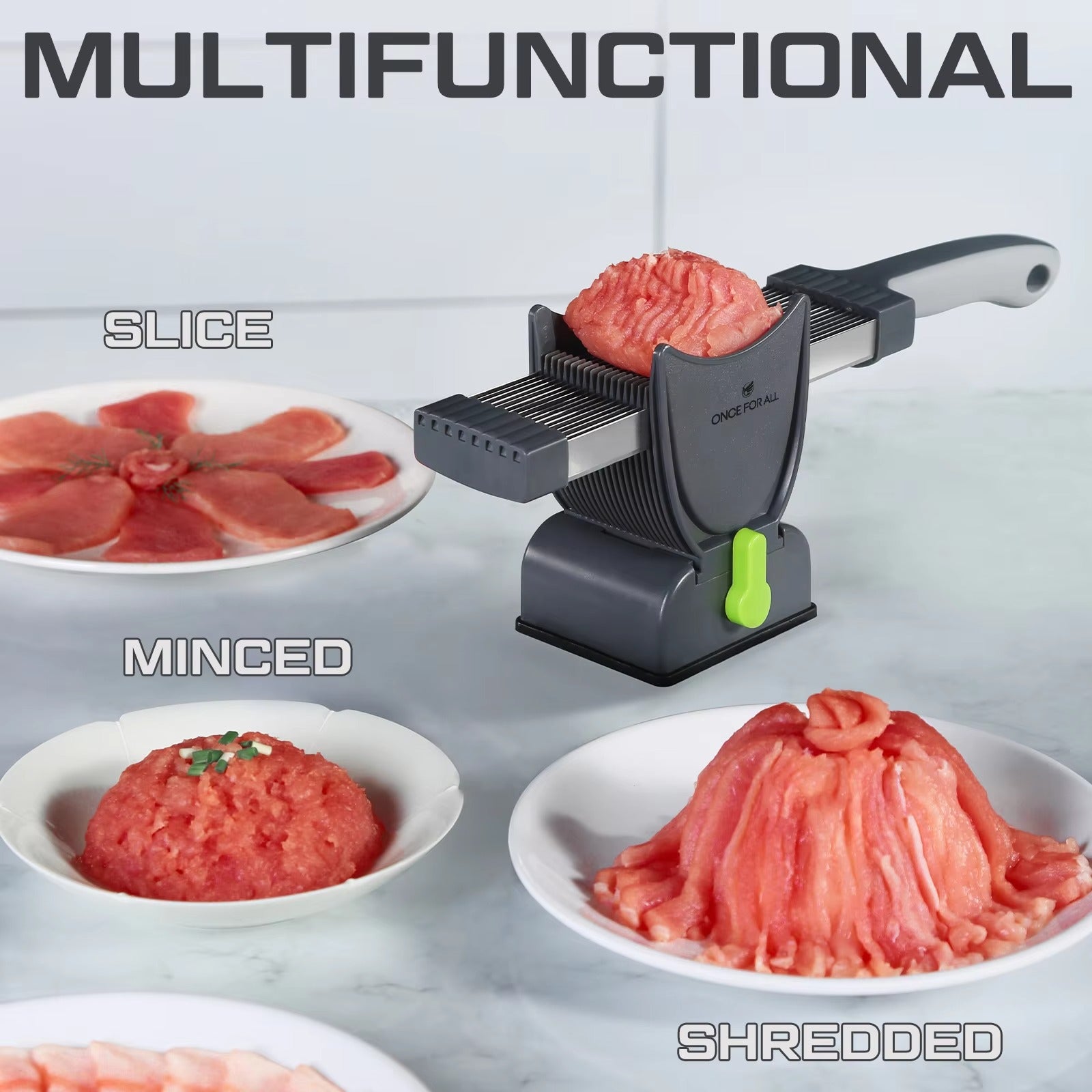 Manual Meat Slicer & Cutter Set – Multi-Blade Fresh Meat Slicing Tool