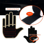 LED Car Gesture Light with Remote – Amber Warning Signal Lamp for Cars (3 Modes Funny Auto Light)