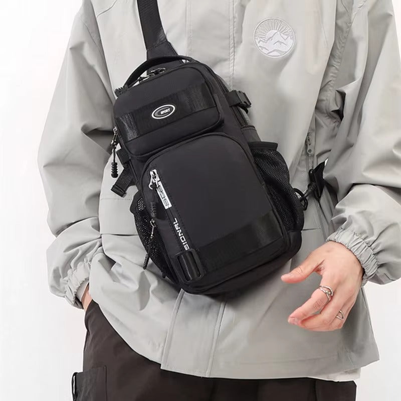 Men’s Crossbody Sling Bag – Compact Travel Chest Bag with Multi Pockets