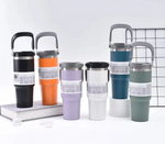 900ML Stainless Steel Thermal Water Bottle – Vacuum Insulated Coffee Tumbler, Hot & Cold Portable Travel Mug with Straw (30oz)