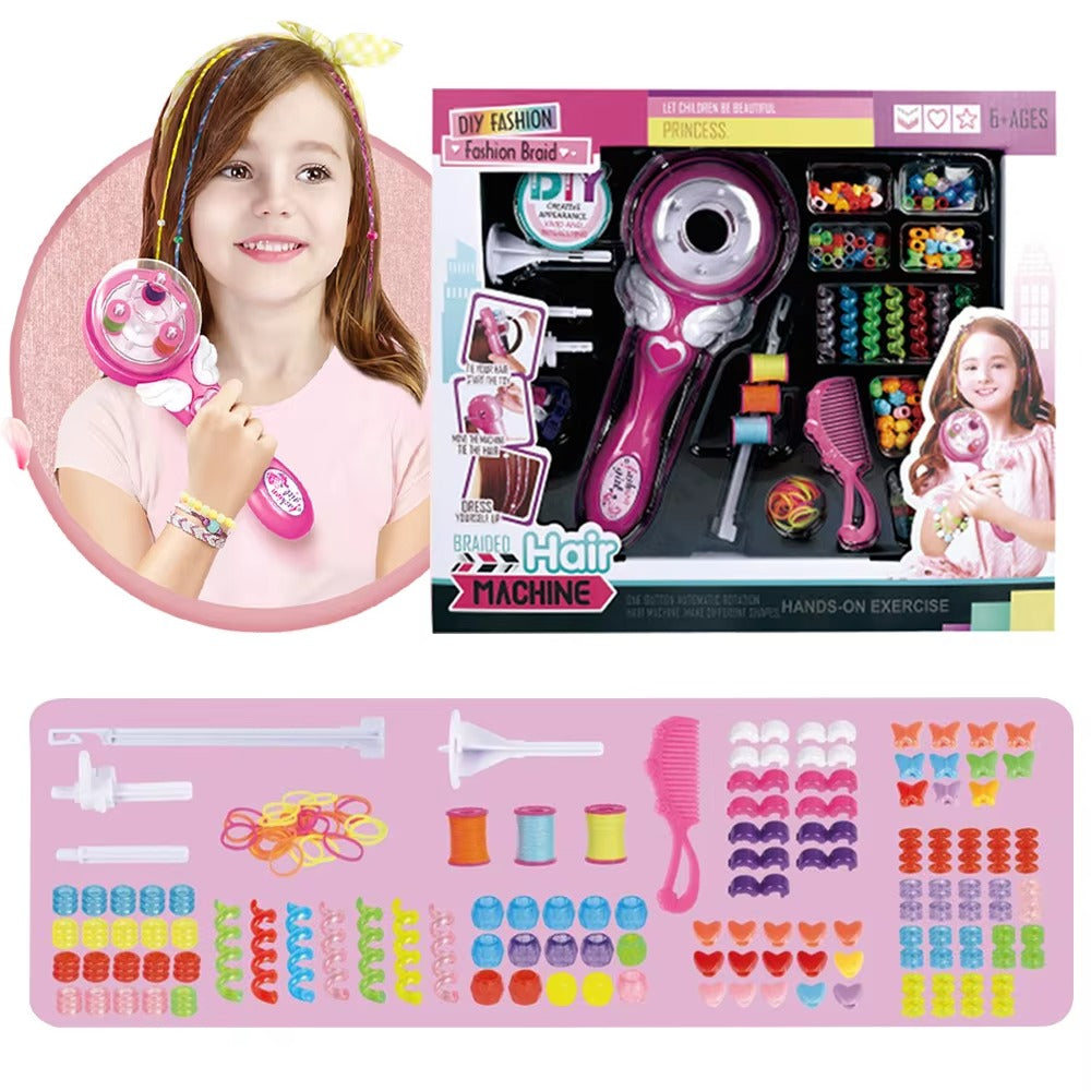 DIY Automatic Hair Braiding Machine for Kids – Electric Hair Braider Set with Accessories (Creative Styling Toy Gift)