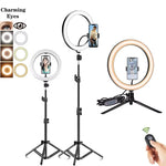 10-Inch LED Ring Light with Tripod & Remote – Dimmable Selfie & Video Light