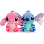 Stitch & Angel Valentine Plush 20 cm – Soft Galaxy Love Gift (Blue & Pink)