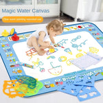Magic Water Drawing Mat (100x80CM) – Reusable Mess-Free Kids Painting & Doodle Board with Magic Pens