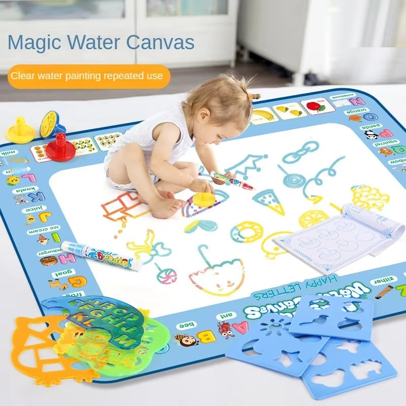 Magic Water Drawing Mat (100x80CM) – Reusable Mess-Free Kids Painting & Doodle Board with Magic Pens