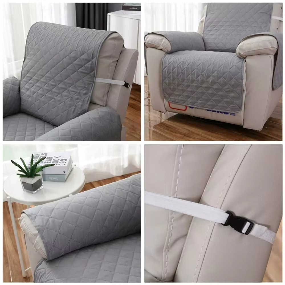 Solid Color Recliner Sofa Cover – Anti-Slip Armchair Protector for Pets, Kids & Daily Use (1 Seater)