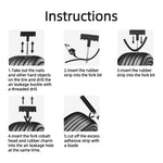 Car & Bike Tire Repair Kit – Tubeless Tyre Puncture Plug Tool Set with Rubber Strips