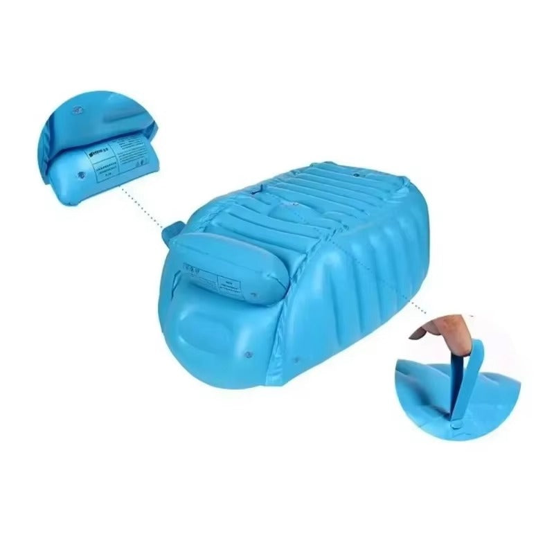 Inflatable Baby Bath Tub – Foldable Portable Newborn Bath Basin with Air Pump (Safe & Comfortable Baby Bath)