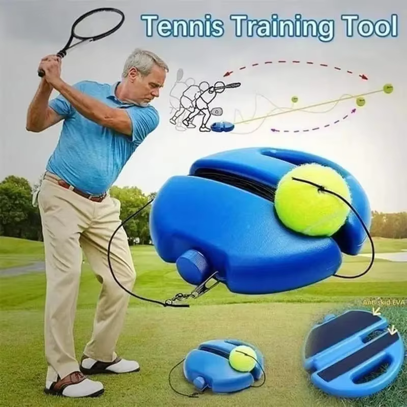 BoldFit Tennis Rebound Trainer Ball Set – Solo Practice Training Equipment for Kids & Adults