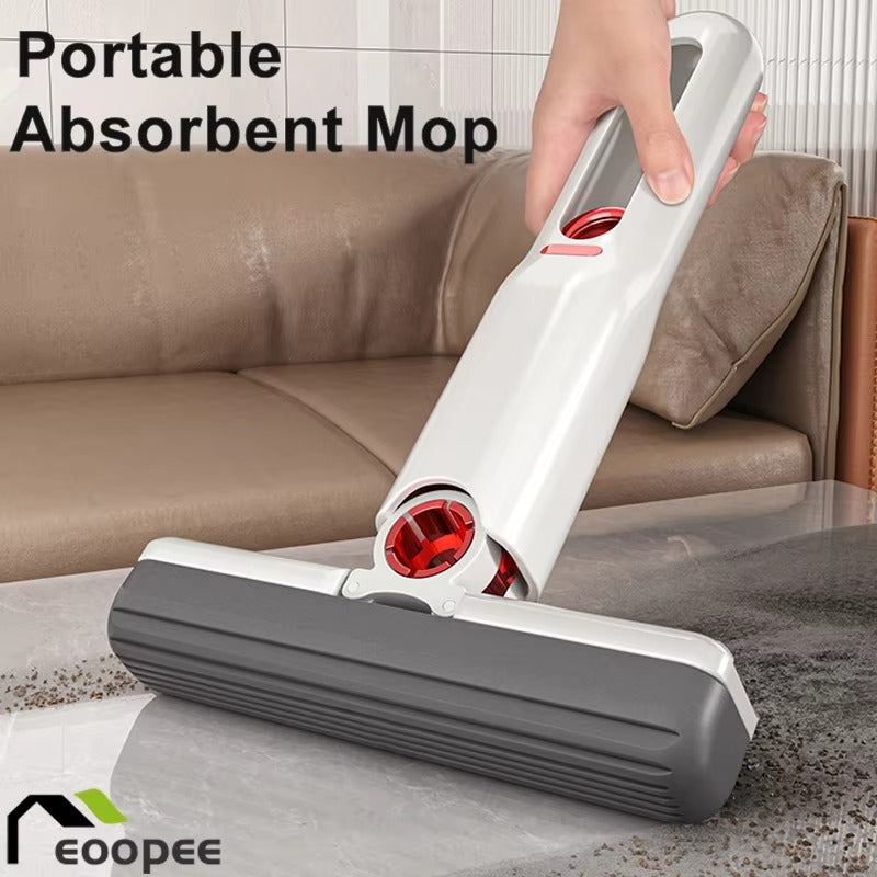 Mini Folding Mop – Self-Squeezing Portable Cleaning Mop