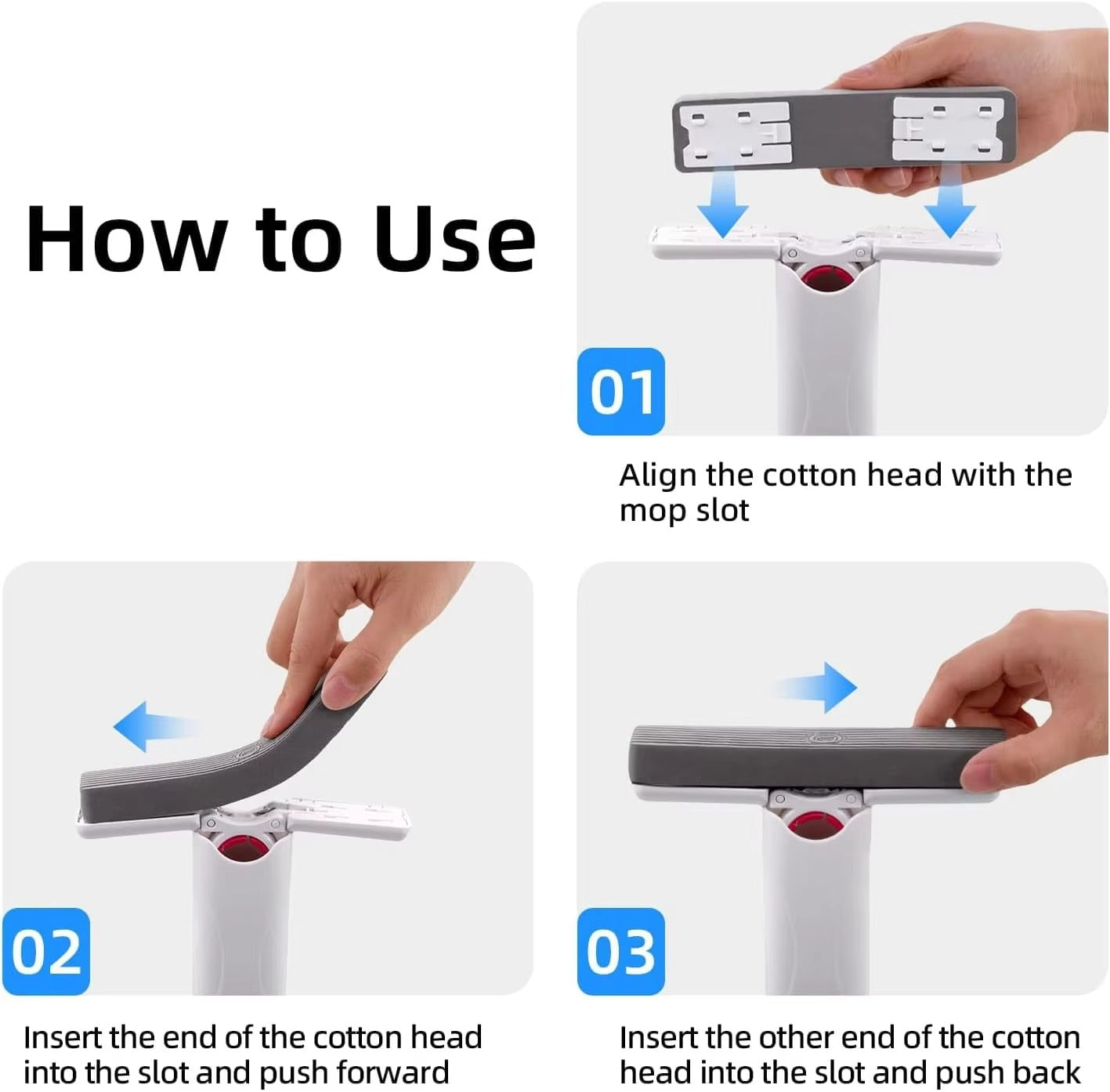 Mini Folding Mop – Self-Squeezing Portable Cleaning Mop