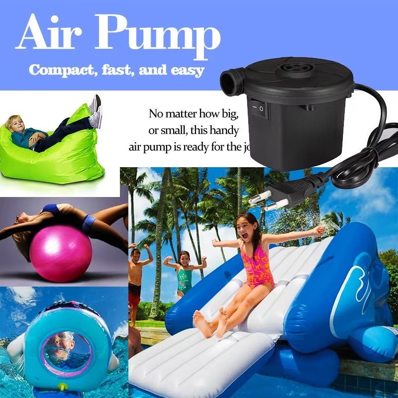 2 in 1 Electric Air Pump – Inflator for Inflatables, Camping Beds, and Pools