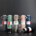 500ml Stainless Steel Vacuum Flask Gift Set – Thermal Insulated Bottle & Couple Cup