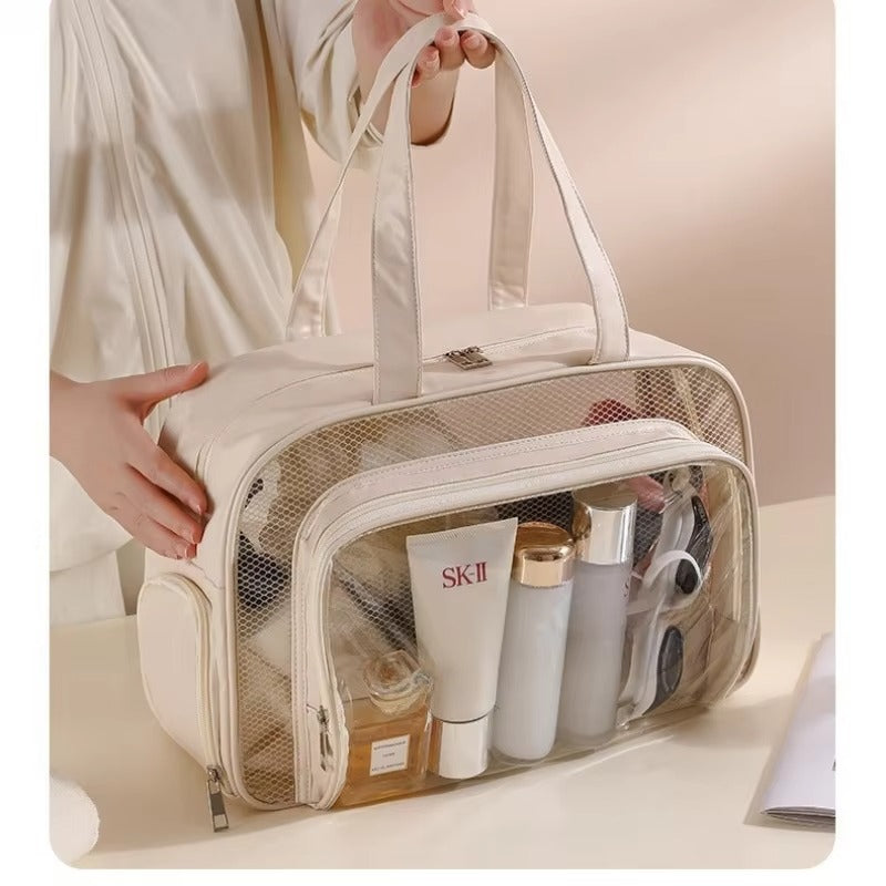 Dry-Wet Separation Travel Bag – Large Capacity Transparent Gym & Swimming Bag