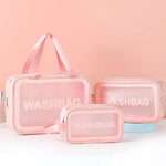 Waterproof Cosmetic Bag for Women – Portable Travel Makeup Storage Organizer | PVC Wash Bag