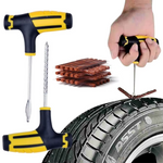 Car & Bike Tire Repair Kit – Tubeless Tyre Puncture Plug Tool Set with Rubber Strips