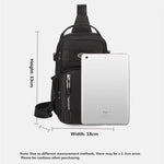Men’s Crossbody Sling Bag – Compact Travel Chest Bag with Multi Pockets