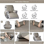 Solid Color Recliner Sofa Cover – Anti-Slip Armchair Protector for Pets, Kids & Daily Use (1 Seater)