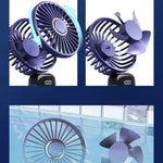 Portable Rechargeable Mini Fan with LED Display – 5 Speed Foldable Handheld Fan